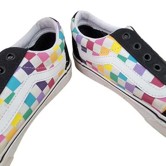 Vans Old Skool Multicolor Rainbow Checkers Skate Shoes Womens Size 8.5 US - Picture 5 of 8